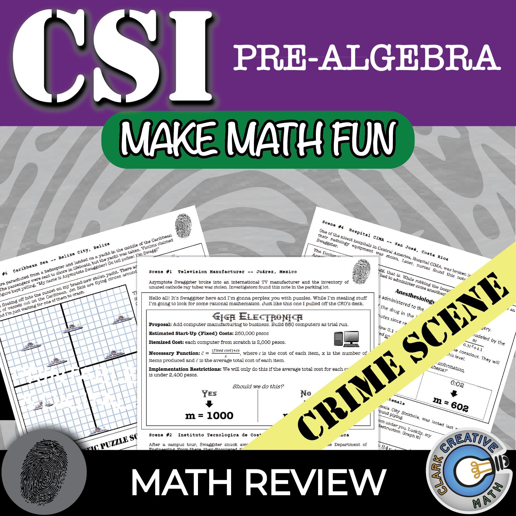 csi pre algebra activities mystery-based math practice