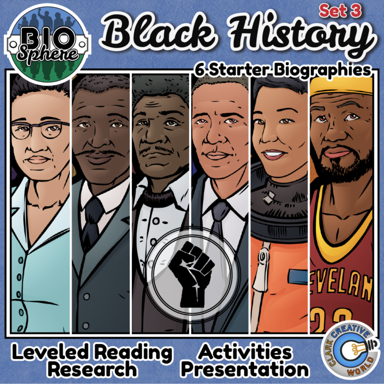 Black History Biography Bundle Set 3 - Clark Creative Education