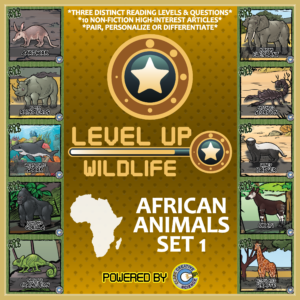 Level Up Reading - African Animals Bundle Set 1