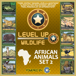 Level Up Reading - African Animals Bundle Set 2