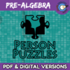 Person Puzzle - Pre-Algebra Bundle