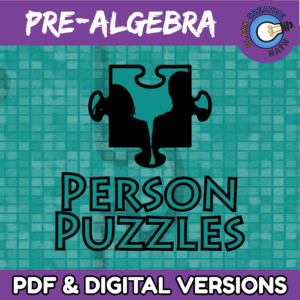 Person Puzzle - Pre-Algebra Bundle