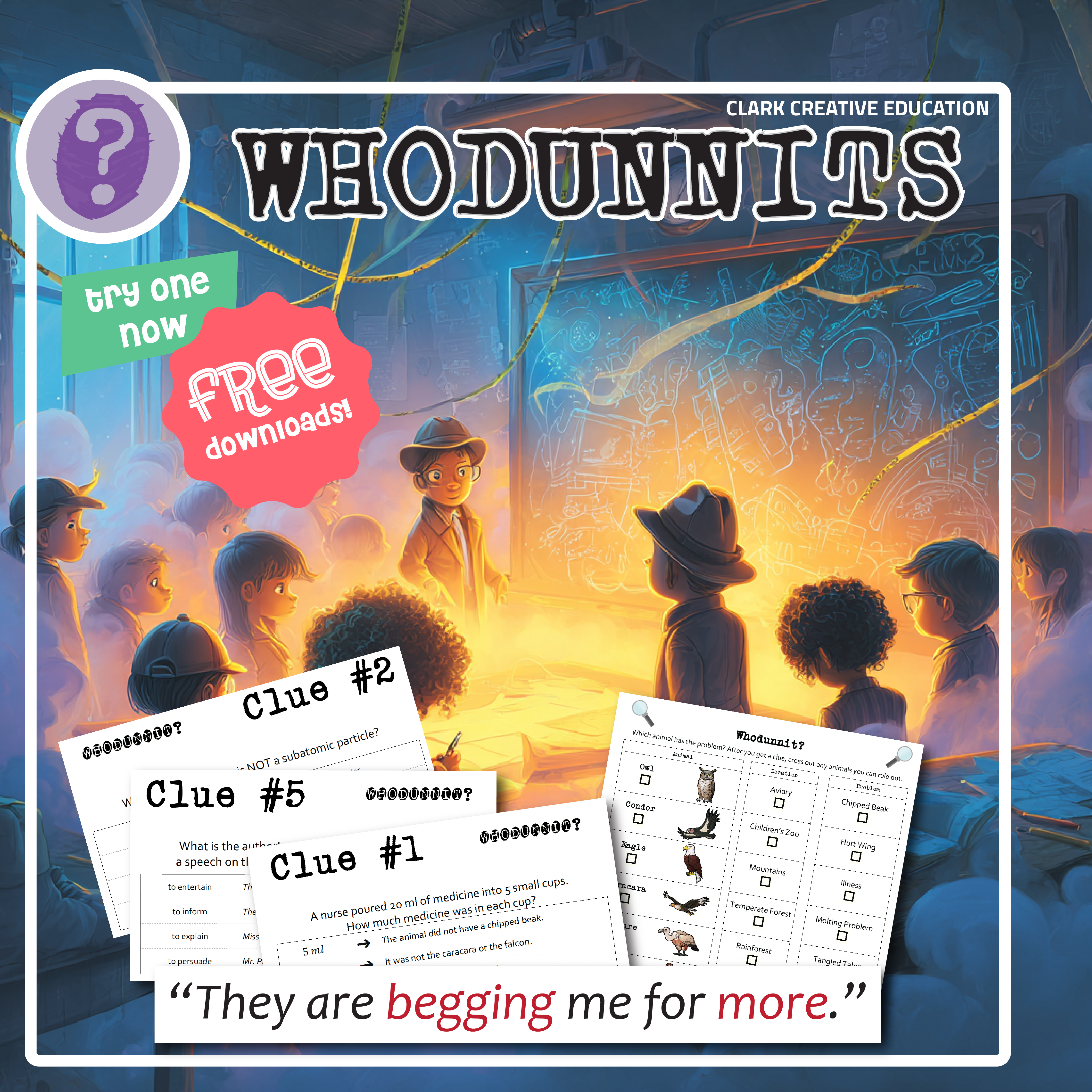 Free Elementary Whodunnits! - Clark Creative Education
