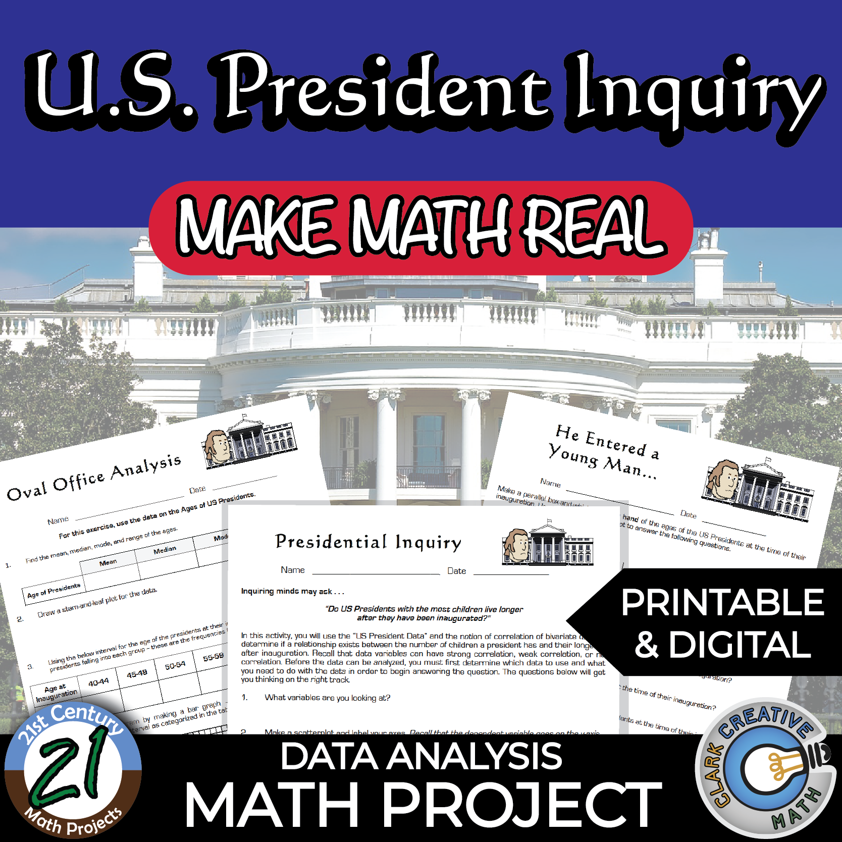 us president inquiry middle high school math project